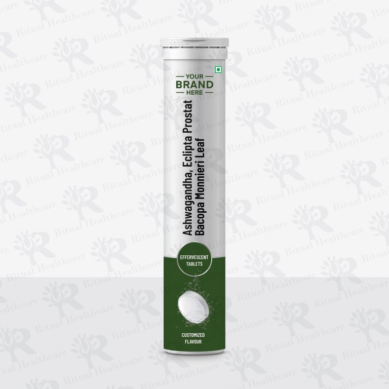 Ashwagandha, Bacopa Monnieri Leaf Extract, Eclipta Prostat Effervescent Tablets
