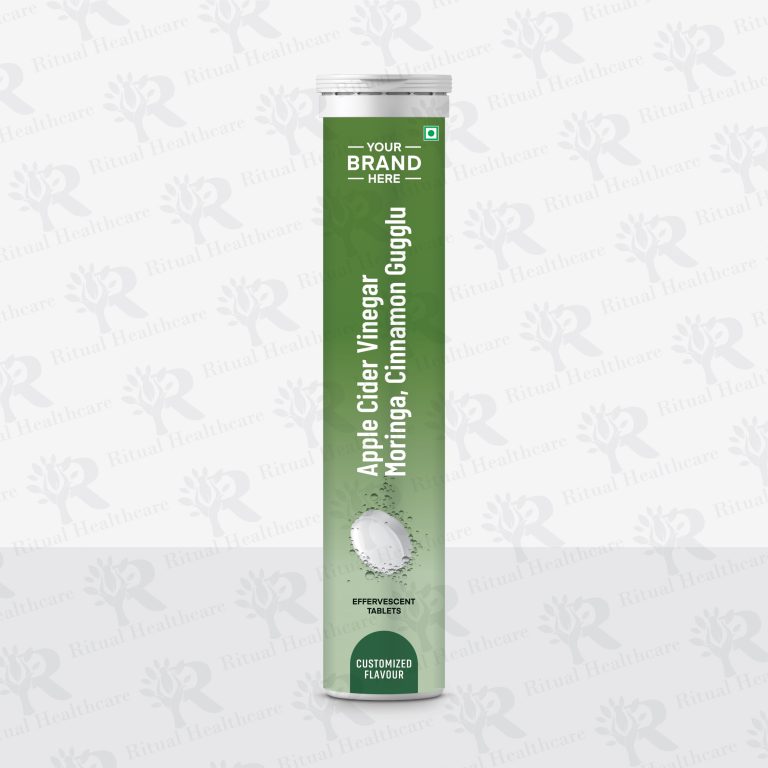 Apple Cider Vinegar, Moringa Extract, Cinnamon Extract, Gugglu Extract Effervescent Tablets