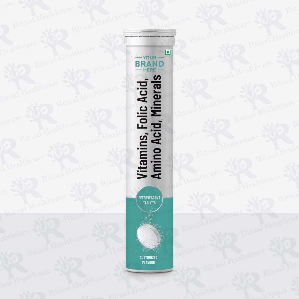 Vitamins, Extract, Folic Acid, Amino Acid, Minerals Effervescent Tablets