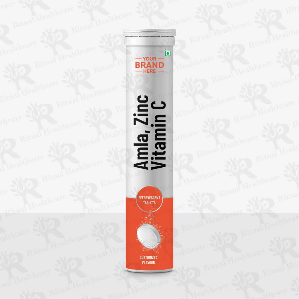 Amla Extract, Vitamin C, Zinc Effervescent Tablets